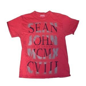 Vintage Y2K Size Medium Sean John Dream Big Short Sleeve Graphic Texture T Shirt